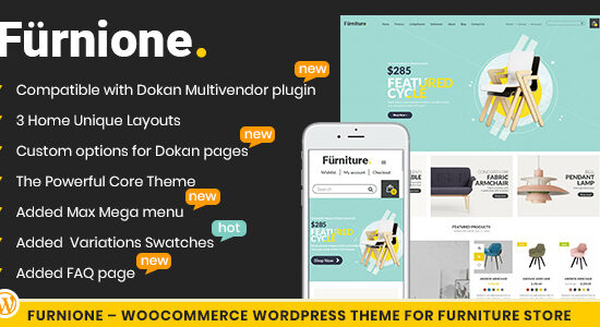 Furnione - WooCommerce WordPress Theme for Furniture Store