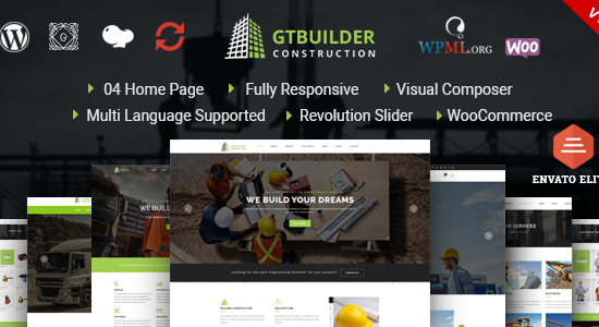 GTBuilder - Chủ đề WordPress Xây dựng & Xây dựng