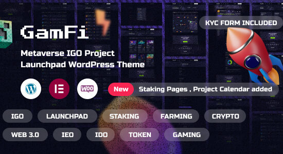 GamFi - Chủ đề WordPress của IGO Launchpad