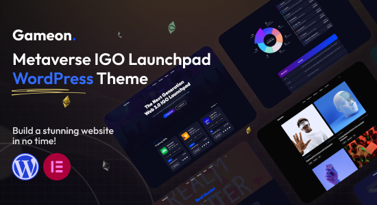 Gameon - Chủ đề WordPress của Metaverse Project Launchpad