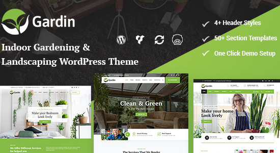 Gardin - Chủ đề WordPress làm vườn trong nhà