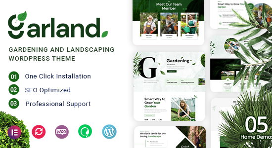 Garland - Chủ đề WordPress làm vườn và cảnh quan