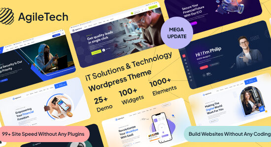 Giải pháp & Công nghệ CNTT Chủ đề WordPress Multi-Purpose Elementor - Agiletech