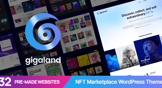 Gigaland - Chủ đề WordPress của NFT Marketplace