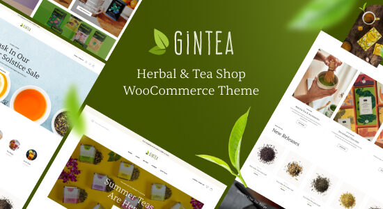 GinTea - Chủ đề WooC Commerce của Herbal & Tea Shop