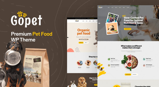 Gopet - Chủ đề WordPress WooC Commerce dành cho thú cưng