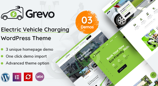 Grevo - Chủ đề WordPress sạc xe điện