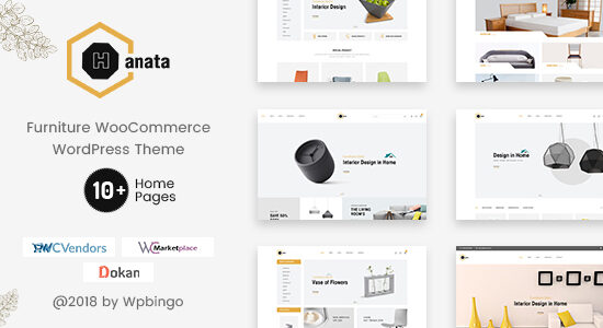 Hanata - Chủ đề WordPress nội thất WooC Commerce trên thị trường