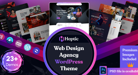 Haptic - Chủ đề WordPress của Cơ quan thiết kế web