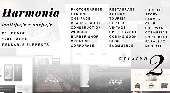 Harmonia - Theme WordPress đa năng sáng tạo