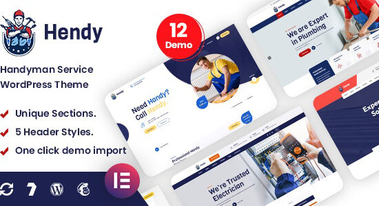 Hendy - Chủ đề WordPress dịch vụ siêng năng
