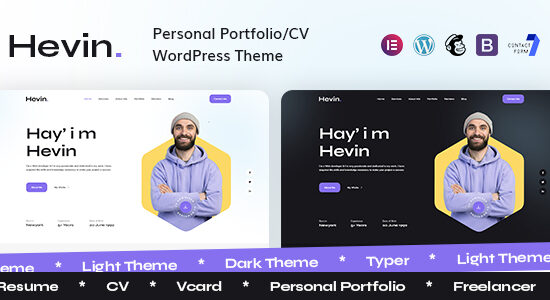 Hevin - Chủ đề WordPress về portfolio/CV cá nhân