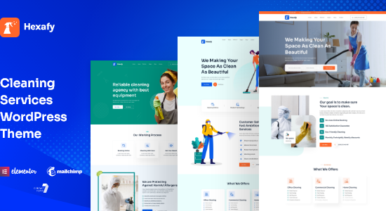 Hexafy – Chủ đề WordPress của công ty dọn dẹp