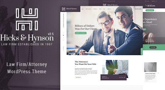 Hicks & Hynson - Chủ đề WordPress của Công ty Luật/Luật sư