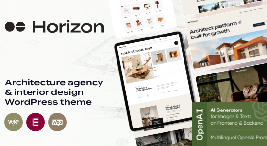 Horizon - Chủ đề WordPress thiết kế nội thất