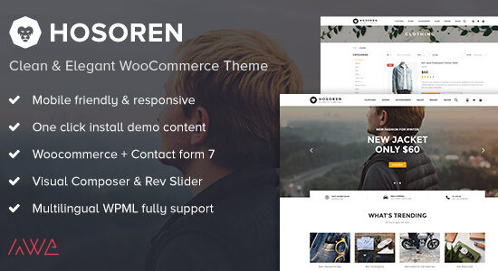 Hosoren - Chủ đề WooC Commerce sạch sẽ và thanh lịch