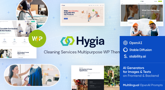 Hygia - Dịch vụ dọn dẹp Theme WordPress