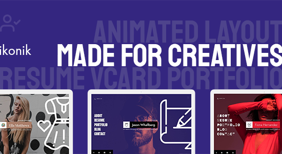 Ikonik - Tiếp tục vCard WordPress Theme