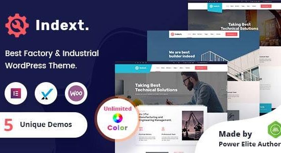 Indext - Chủ đề WordPress dành cho doanh nghiệp công nghiệp + RTL