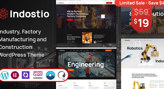 Indostio - Chủ đề WordPress về Nhà máy và Sản xuất