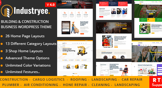 Industryee - Chủ đề WordPress công nghiệp dành cho nhà máy
