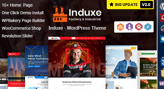 Induxe - Chủ đề WordPress Công nghiệp & Sản xuất