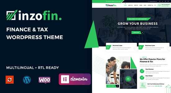 Inzofin – Chủ đề WordPress Tài chính & Thuế