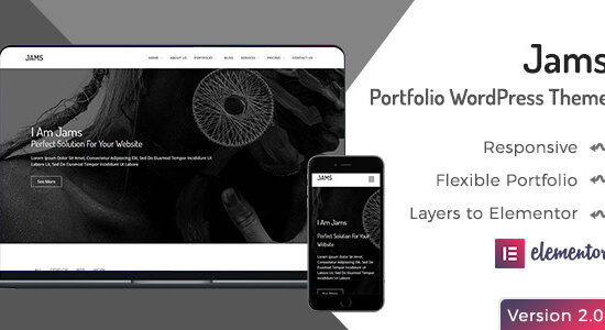 Jams - Chủ đề WordPress danh mục đầu tư tối thiểu