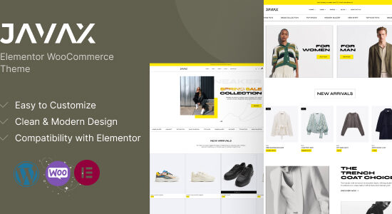 Javax - Chủ đề WooC Commerce của Elementor