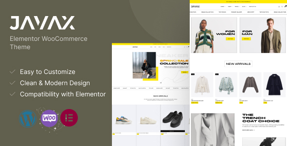 Javax - Chủ đề WooC Commerce của Elementor