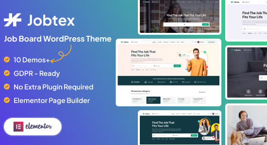 Jobtex – Chủ đề WordPress của bảng việc làm