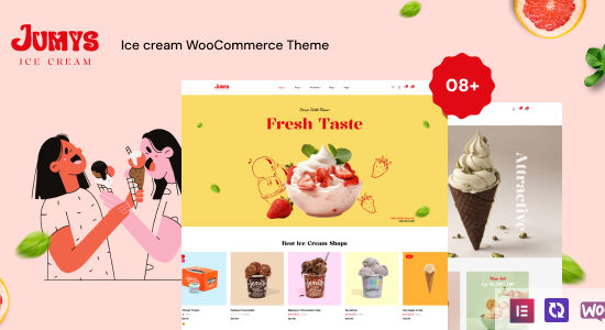 Jumys – Chủ đề WordPress Ice Cream WooC Commerce