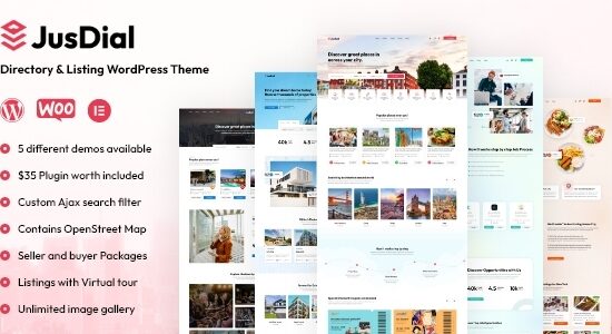 JusDial- Thư mục và danh sách WordPress Theme