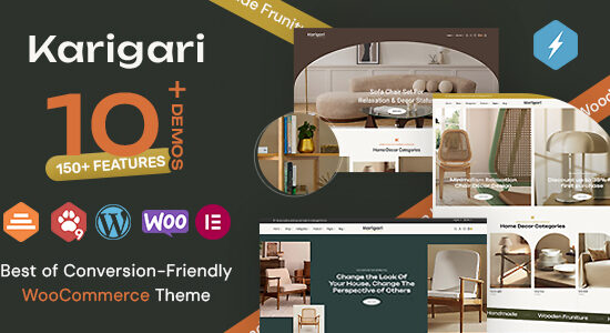 Karigari - Chủ đề WooC Commerce về nội thất & trang trí nội thất chuyên nghiệp