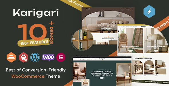 Karigari - Chủ đề WooC Commerce về nội thất & trang trí nội thất chuyên nghiệp