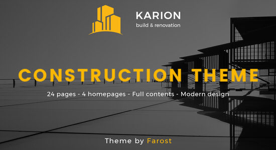 Karion - Chủ đề WordPress Xây dựng & Xây dựng