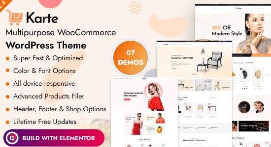 Karte - Chủ đề WordPress WooC Commerce đa năng