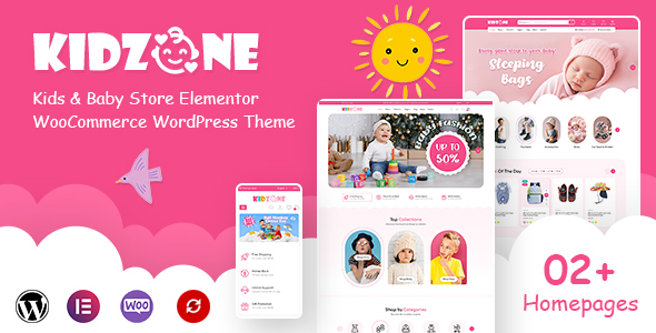 Kidzone - Chủ đề WordPress dành cho trẻ em và cửa hàng trẻ em Elementor WooC Commerce