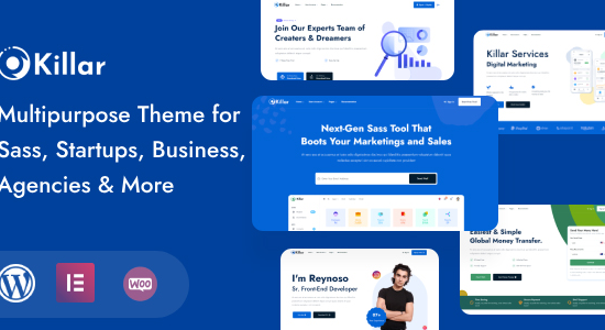 Killar - Chủ đề WordPress đa năng dành cho Doanh nghiệp & Đại lý Khởi nghiệp SaaS