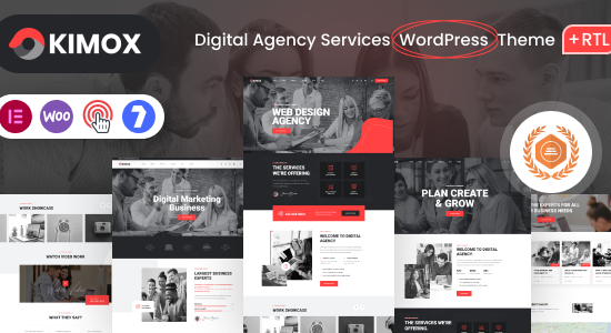 Kimox - Chủ đề WordPress về dịch vụ đại lý kỹ thuật số + RTL