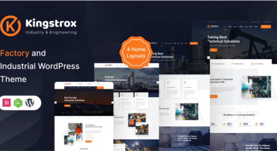 Kingstrox - Chủ đề WordPress dành cho nhà máy và doanh nghiệp công nghiệp