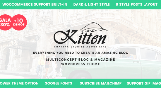 Kitten - Chủ đề blog WordPress thanh lịch đa khái niệm