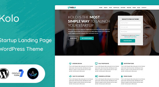 Kolo - Chủ đề WordPress cho trang đích khởi nghiệp