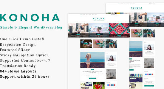 Konoha - Một chủ đề blog WordPress đơn giản và thanh lịch