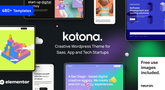 Kotona - Software and App Landing WordPress Theme