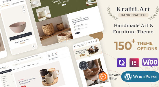 KraftiArt - Nội thất, Nghệ thuật & Thủ công - Chủ đề đáp ứng WooC Commerce