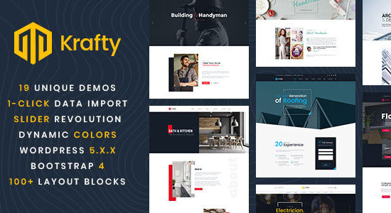 Krafty - Theme WordPress Sửa chữa và Xây dựng