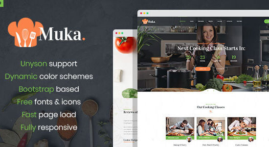 Kruton – Bakery and Cooking Classes WordPress Theme