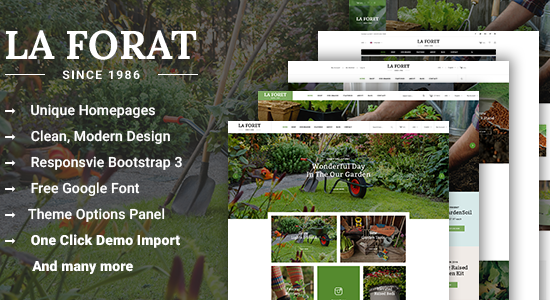LaForat - Chủ đề WordPress làm vườn & cảnh quan