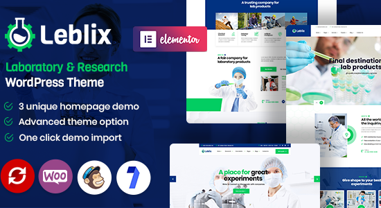 Leblix - Chủ đề WordPress dành cho phòng thí nghiệm và nghiên cứu